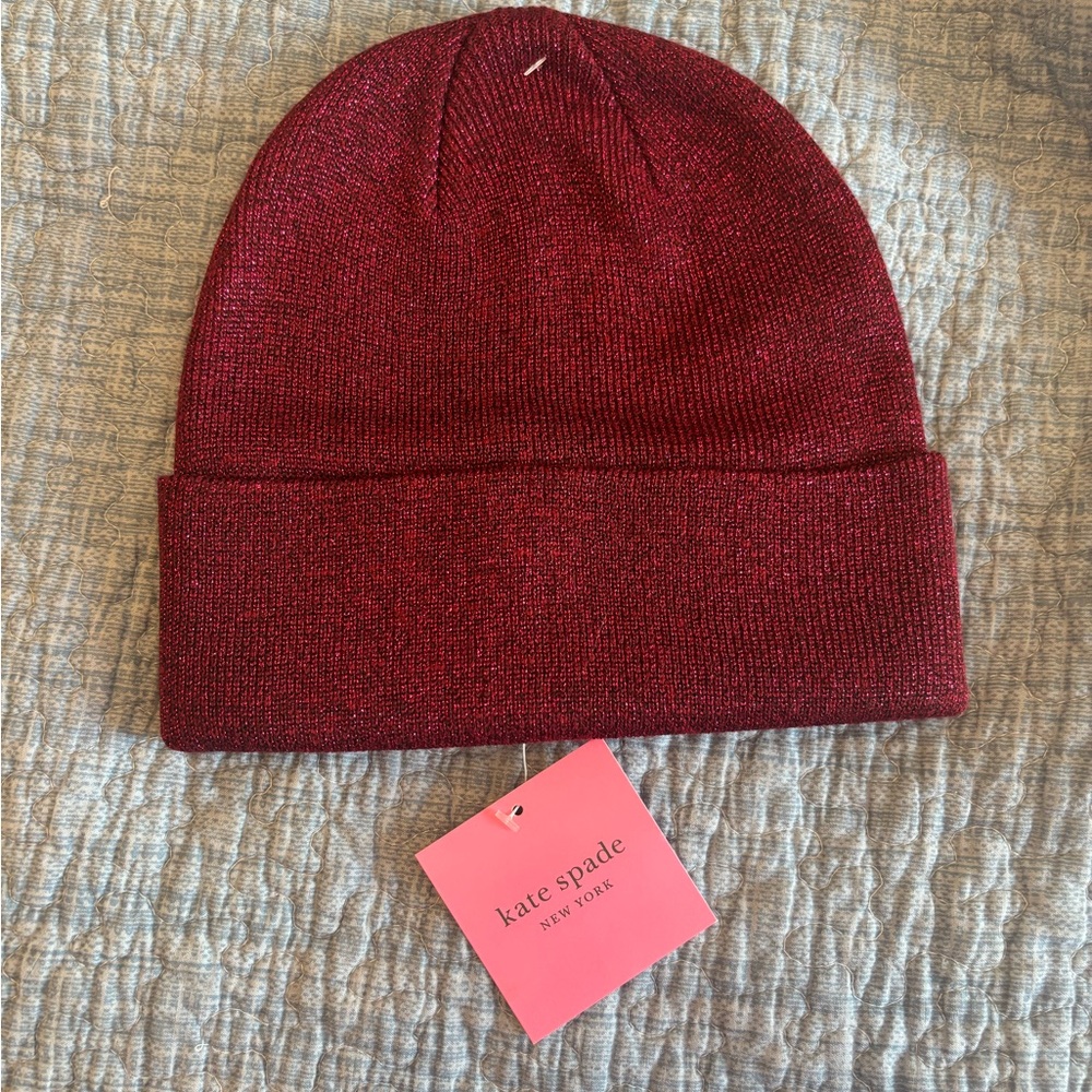 Kate Spade Burgundy Knit Hat